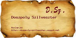 Doszpoly Szilveszter névjegykártya