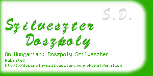 szilveszter doszpoly business card